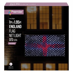 ENGLAND FLAG NET LIGHT WITH 372 LEDS  1m x 1.95m